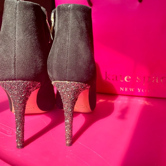 Kate Spade suede bootie with sparkle heel - Picture 2 of 9